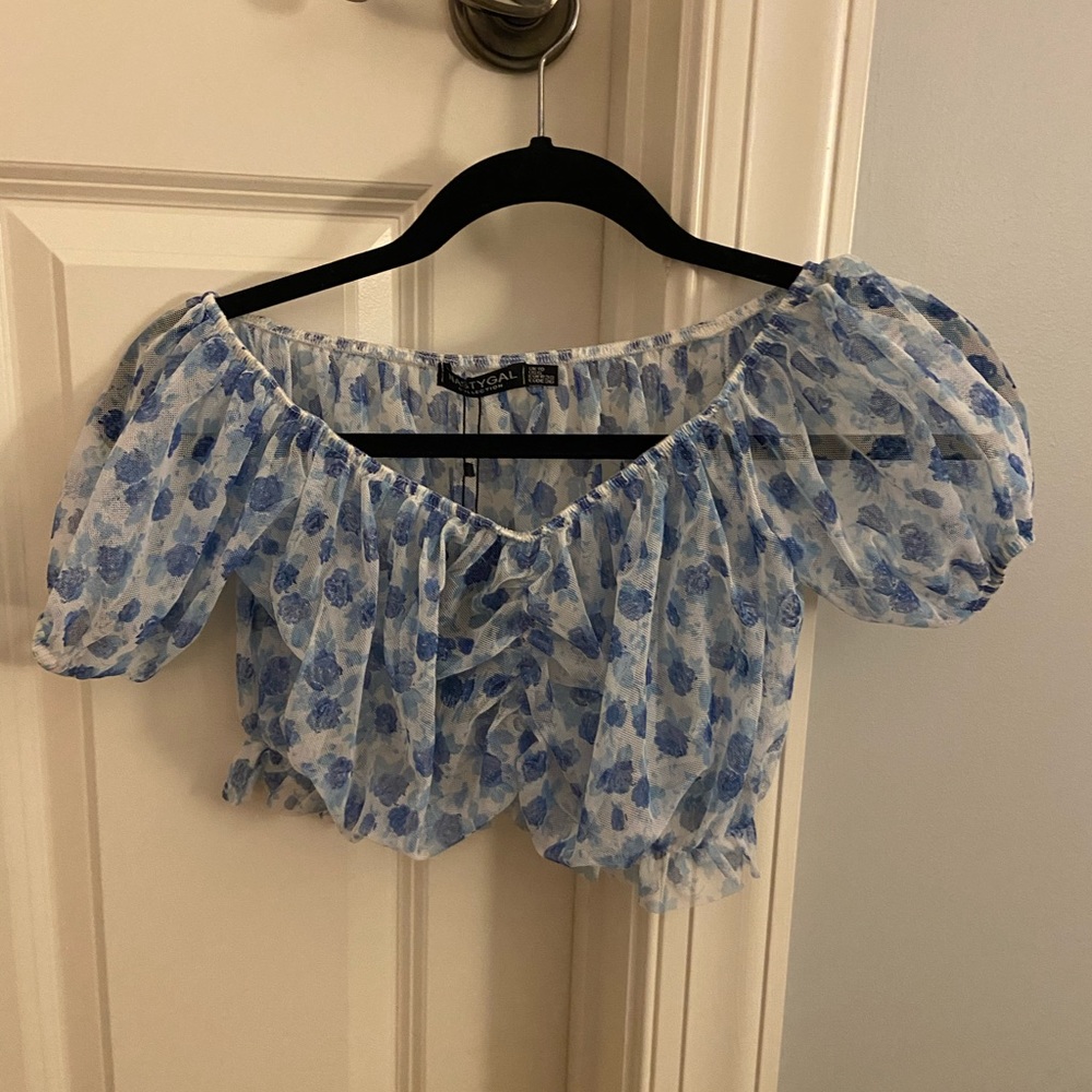 Nasty Gal off the shoulder crop top